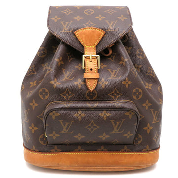 LOUIS VUITTON Montsouris MM Women's Backpack/Daypack M51136 Monogram Monogram/Brown