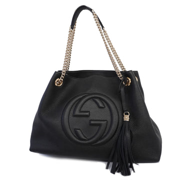 GUCCIAuth  Soho Shoulder Bag 536196 Women's Leather Black