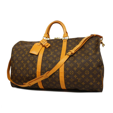 LOUIS VUITTONAuth  Monogram Keepall Bandouliere 55 M41414 Boston Bag