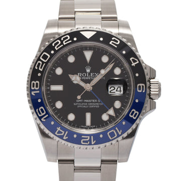 ROLEX GMT Master 2 Black/Blue Bezel 116710BLNR Men's SS Watch Automatic Winding Black Dial