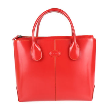 TOD'S 2WAY shoulder tote bag leather red system