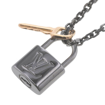 LOUIS VUITTON necklace Valentine padlock M01149 silver plated men's