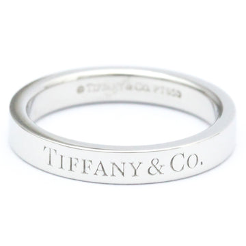 TIFFANY Flat Band Ring Platinum Fashion No Stone Band Ring Silver