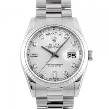 ROLEX day date 118239A silver dial watch men