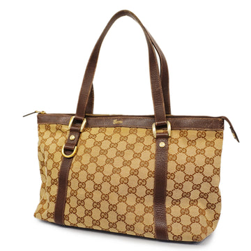 GUCCIAuth  GG Canvas Tote Bag 141470 Women's Beige,Brown