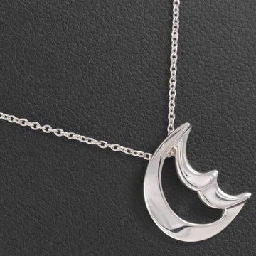 TIFFANY Crescent Moon Necklace Paloma Picasso Silver 925 &Co. Women's