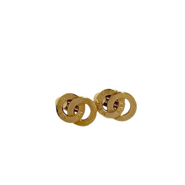 CELINE Vintage Logo Circle Earrings Ear Cuff Accessories Women's Gold