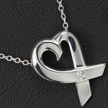 TIFFANY Loving Heart 1P Silver 925 x Diamond Women's Necklace