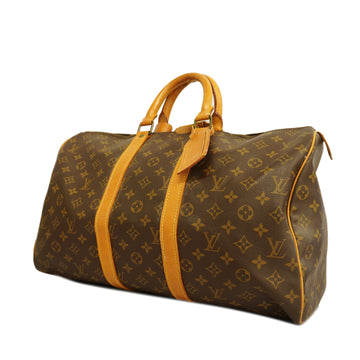 LOUIS VUITTONAuth  Monogram Keepol 45 M41428 Men,Women,Unisex Boston Bag