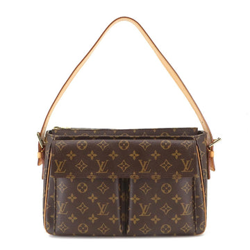 LOUIS VUITTON Monogram Viva Cite GM Shoulder Bag Brown M51163