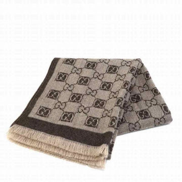 GUCCI GG winter scarf wool brown brand accessory muffler ladies