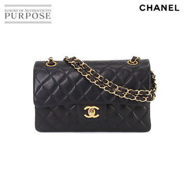 CHANEL Matelasse 23 Chain Shoulder Bag Leather Black A01113 Vintage Gold Hardware