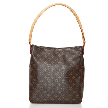 Louis Vuitton Monogram Looping GM Shoulder Bag M51145 Brown PVC Leather Ladies LOUIS VUITTON