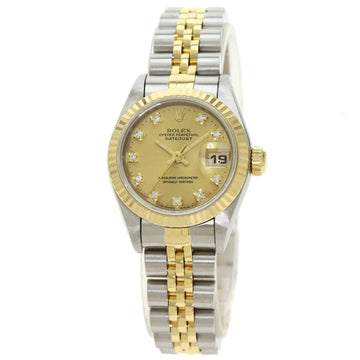 Rolex 69173G Datejust 10P Diamond Watch Stainless Steel/SSxK18YG Women's ROLEX