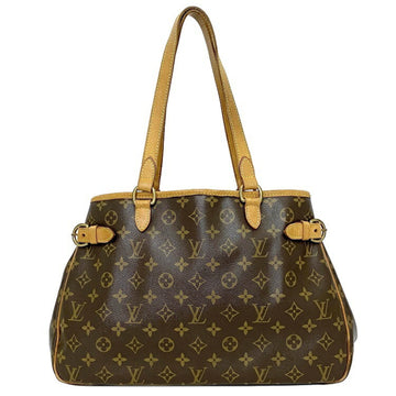 LOUIS VUITTON Tote Bag Batignolle Horizontal Brown Monogram M51154 Canvas Nume Leather CA1005  Women's