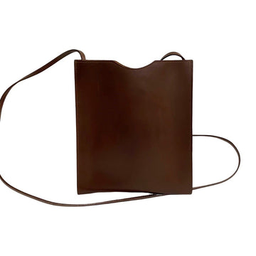 HERMES Onimetu Calf Leather Genuine Mini Shoulder Bag Sacoche Crossbody Brown