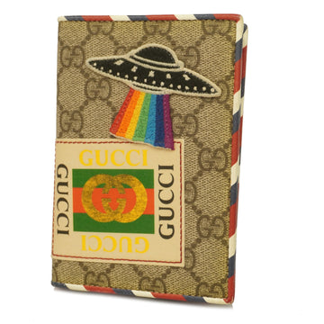 GUCCIAuth  Passport Case 480398 GG Supreme Beige