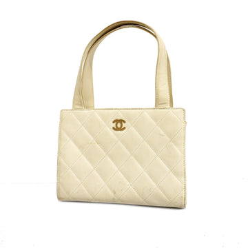 CHANEL[3bd4419-g] Auth  Matelasse Handbag Women's Leather Handbag White