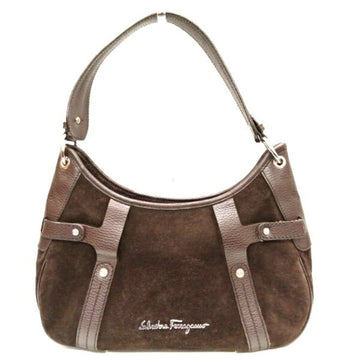 SALVATORE FERRAGAMO Ferragamo suede leather one shoulder bag ladies