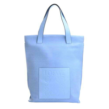 Loewe linen anagram leather tote bag light blue