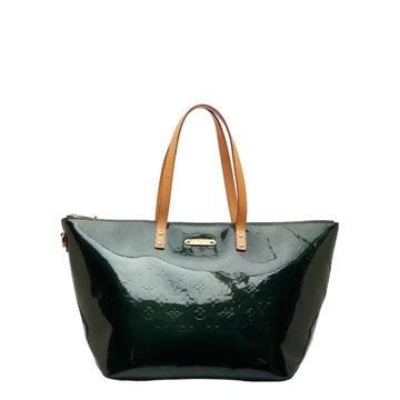 LOUIS VUITTON Monogram Vernis Bellevue GM Handbag Tote Bag M93673 Blue Nuit Green Patent Leather Women's