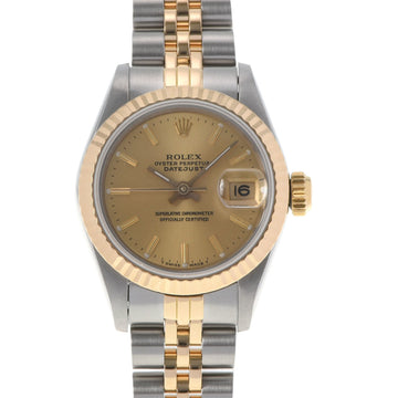 ROLEX Datejust 69173 Ladies YG/SS Watch Automatic Winding Gold Dial