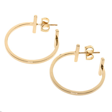 TIFFANY T Hoop Medium Earrings K18 Pink Gold Ladies  & Co.