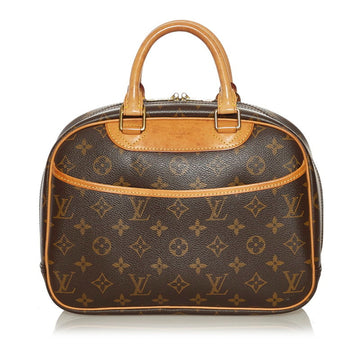 Louis Vuitton Monogram Trouville Handbag M42228 Brown PVC Leather Ladies LOUIS VUITTON