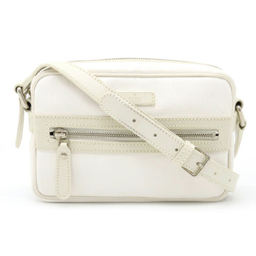 GUCCI GG Imprime shoulder bag pochette PVC leather white 201447