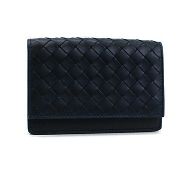 BOTTEGA VENETA Intrecciato Business Card Holder Case B05512491M Navy  Women's Men's Bifold ・