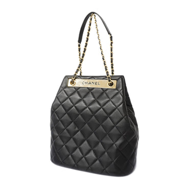 Chanel Matelasse Chain Shoulder Women's Leather Shoulder Bag Black