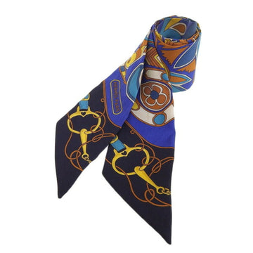 HERMES Silk Twilly Blue/Multicolor Ladies