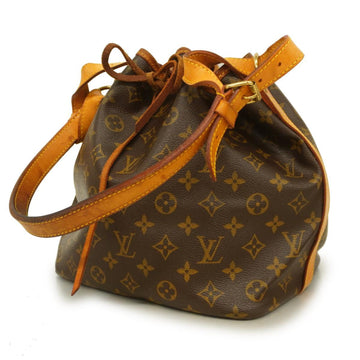 LOUIS VUITTON Shoulder Bag Monogram Petit Noe M42226 Brown Ladies