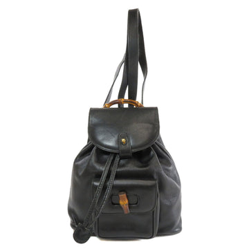 Gucci 003 3444 Bamboo Backpack Daypack Leather Ladies