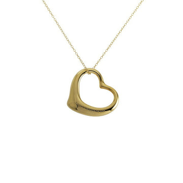 TIFFANY Beretti Large Open Heart K18YG Yellow Gold Necklace