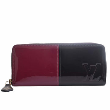 LOUIS VUITTON Vernis Portefeuille Miroir Round Long Wallet M64403 Purple/Bordeaux Ladies