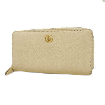 Gucci Bi-fold Wallet GG Marmont 456117 Women's Leather Long Wallet (bi-fold) White