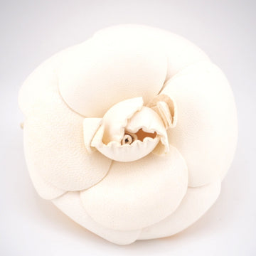 CHANEL Corsage Camellia Brooch Ivory Ladies