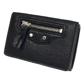 BALENCIAGA Mini Wallet 477455 D940N 1000 Leather Men's Women's Unisex