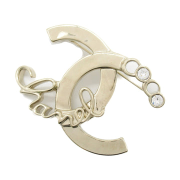 CHANEL Brooch A22P Silver Gold Plated