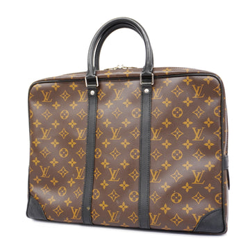 LOUIS VUITTONAuth  Monogram Macassar Porto De Cuman Voyage M40225 Briefcase