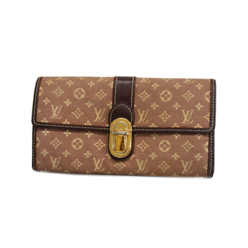 LOUIS VUITTONAuth  Monogram Idylle M61734 Women's Long Wallet [bi-fold] Sepia