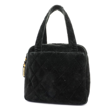 CHANELAuth  Matelasse 2 Way Bag Women's Suede Handbag Black
