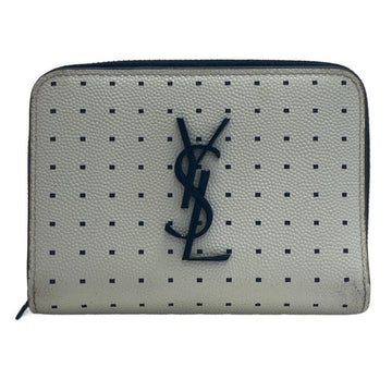 SAINT LAURENT YSL logo bifold wallet white ladies