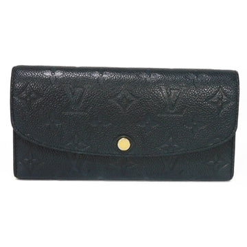 LOUIS VUITTON Long Wallet Portefeuille Emily Noir Dune Black Beige Bifold Monogram Empreinte Men's Women's