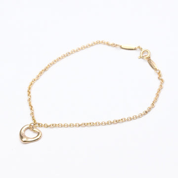 TIFFANY Open Heart Pink Gold [18K] No Stone Charm Bracelet Pink Gold