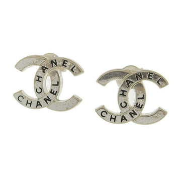 CHANEL Cocomark earrings silver ladies