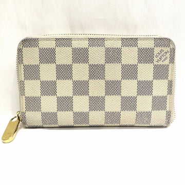 LOUIS VUITTON Damier Azur Zippy Compact Wallet N60029 Long Unisex