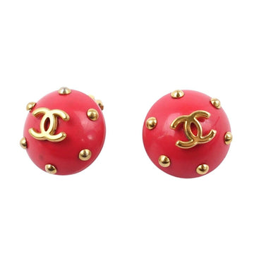 Chanel Earrings 96C Coco Mark Studs Ladies Pink