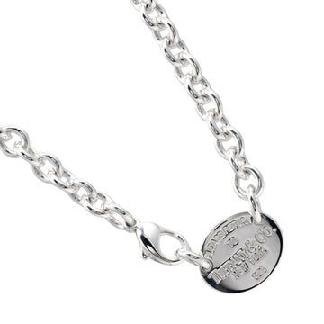 TIFFANY & Co. Return to Oval Tag Necklace Choker Silver 925 Approx. 51.25g Women's